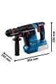 Bosch GBH 187-LI One Chuck Akülü Kırıcı Delici (18V - 2 x 5.0 Ah / 2.4 Joule) - 0611923121