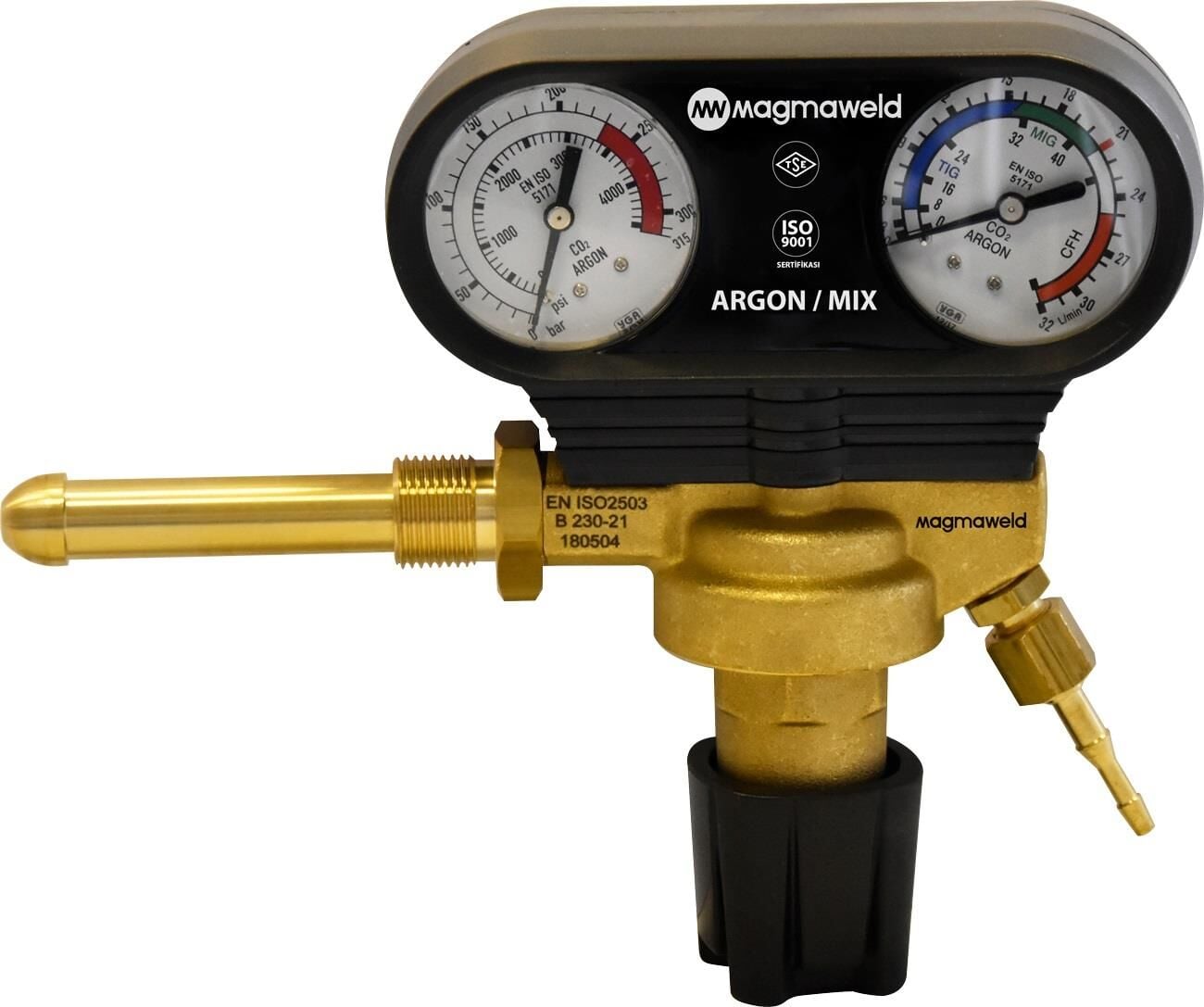 Magmaweld Argon Basınç Regülatörü (G5/8 / Alttan Ayarlı) - 7020001004