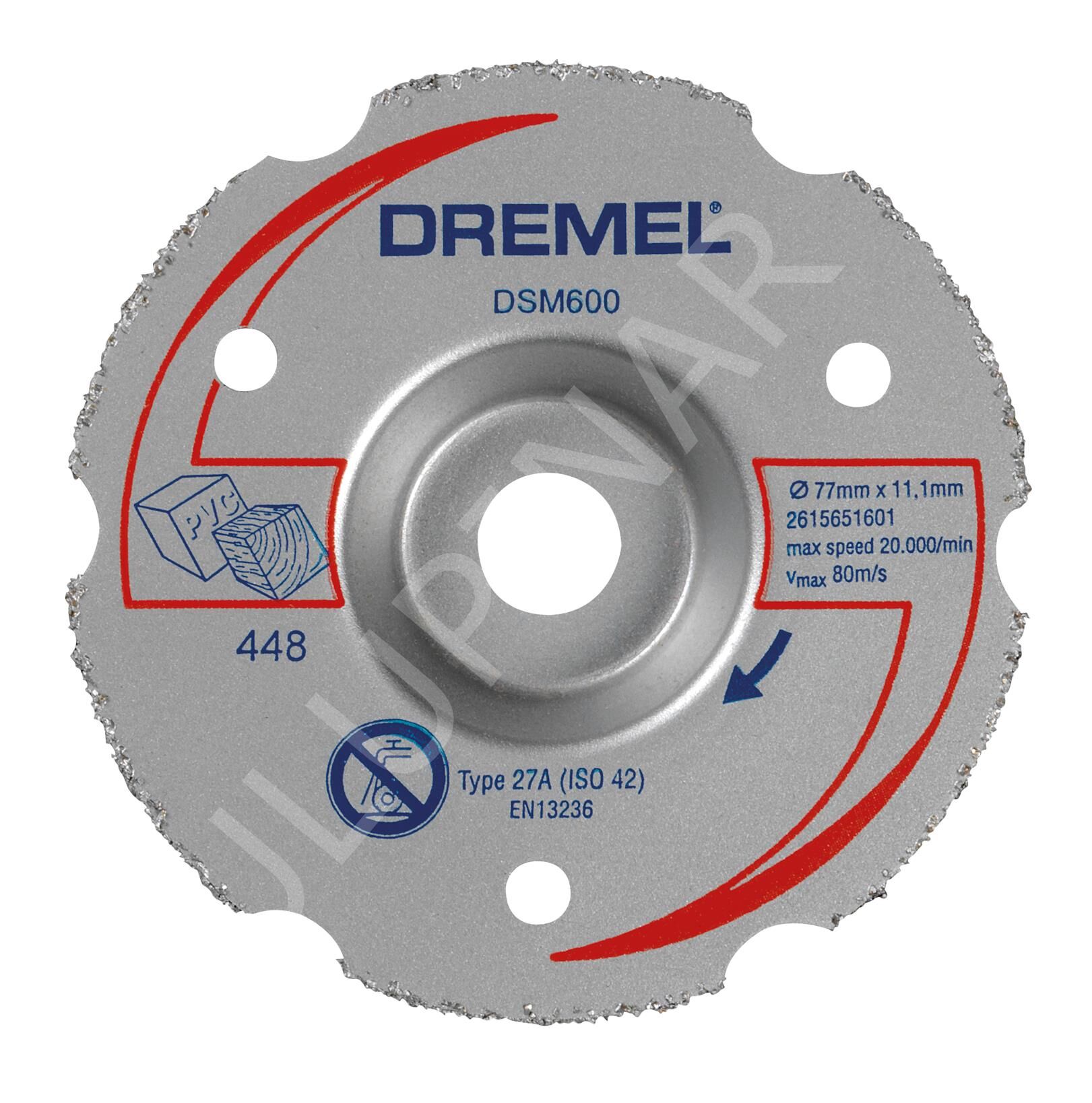 Dremel DSM20 Çok Amaçlı Karpit Bitişik Kesme Diski (Ahşap, Plastik ve Yumuşak Metal İçin) - 2615S600JB