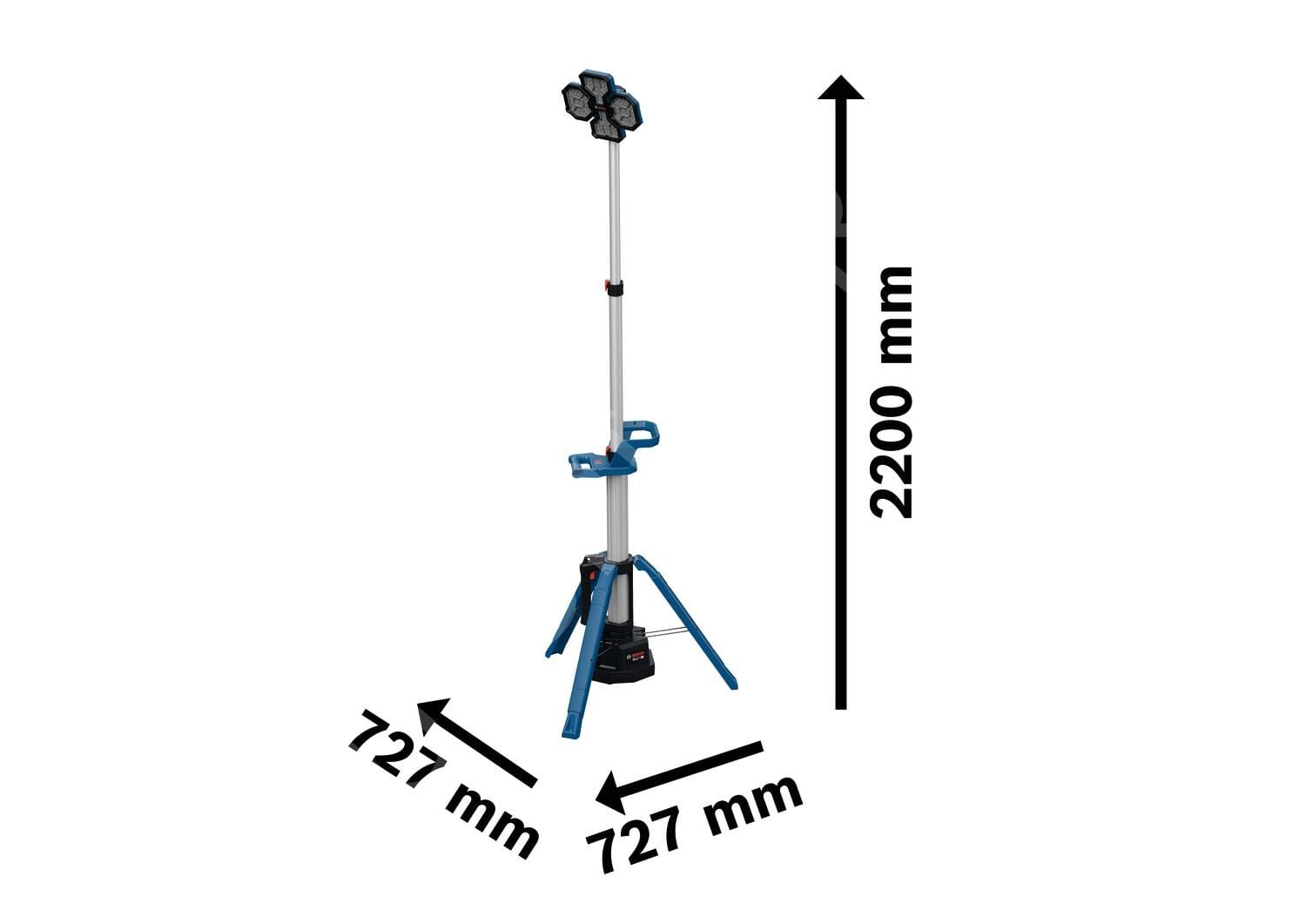 Bosch GLT 18V-5000 Akülü Şantiye Projektörü (Solo/Aküsüz - 5000 Lümen) - 06019P5000