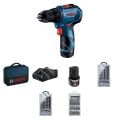 Bosch GSR 12V-30 Akülü Vidalama (Kömürsüz - 39 Parça Aksesuar Setli) - 06019G9001