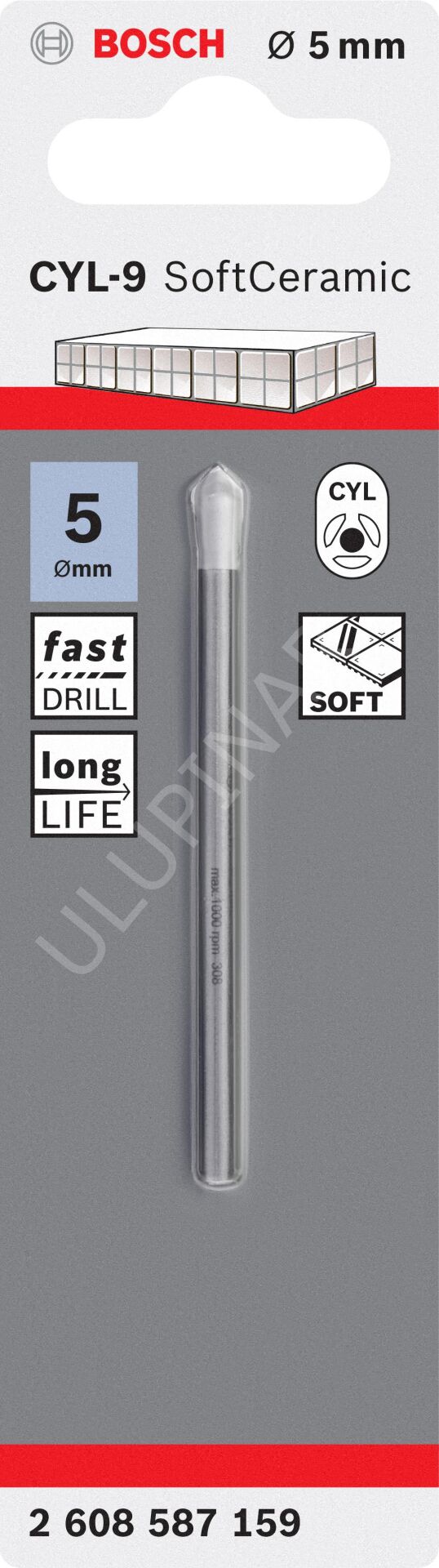 Bosch CYL-9 SoftCeramic Seramik Matkap Ucu (5 x 70 mm) - 2608587159