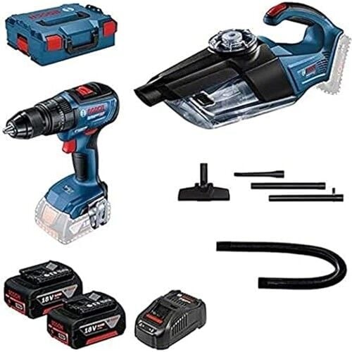 Bosch Professional Gsb 18V-50 Akülü Darbeli Delme Vidalama Makinesi + Gas 18V-1 Akülü Süpürge (18 V