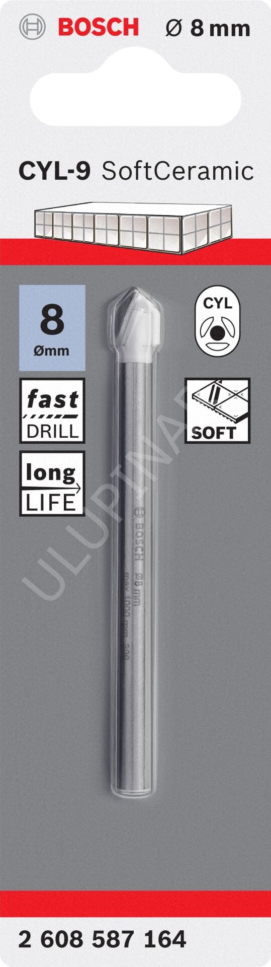 Bosch CYL-9 SoftCeramic Seramik Matkap Ucu (8 x 80 mm) - 2608587164