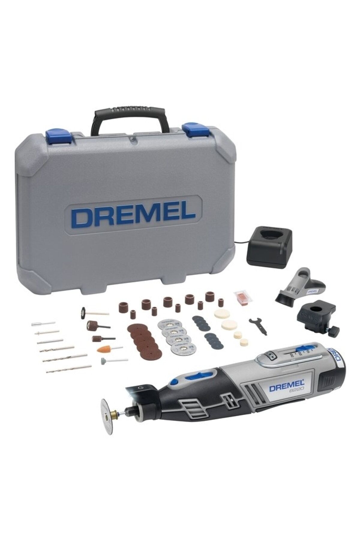 Dremel 8220 Akülü El Motoru (12V - 2.0 Ah Çift Akülü + 45 Aksesuar) - F0138220JH