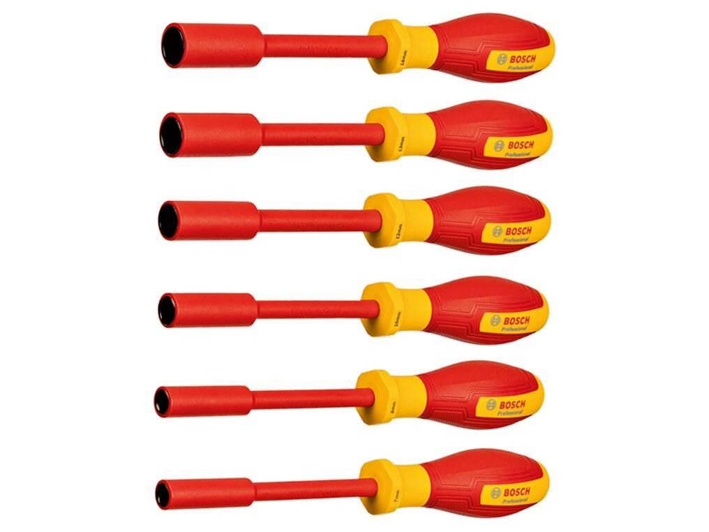 Bosch VDE Lokma Tornavida Seti (HEX 7/8/10/12/13/14, 1000V İzoleli) - 1600A02NF3