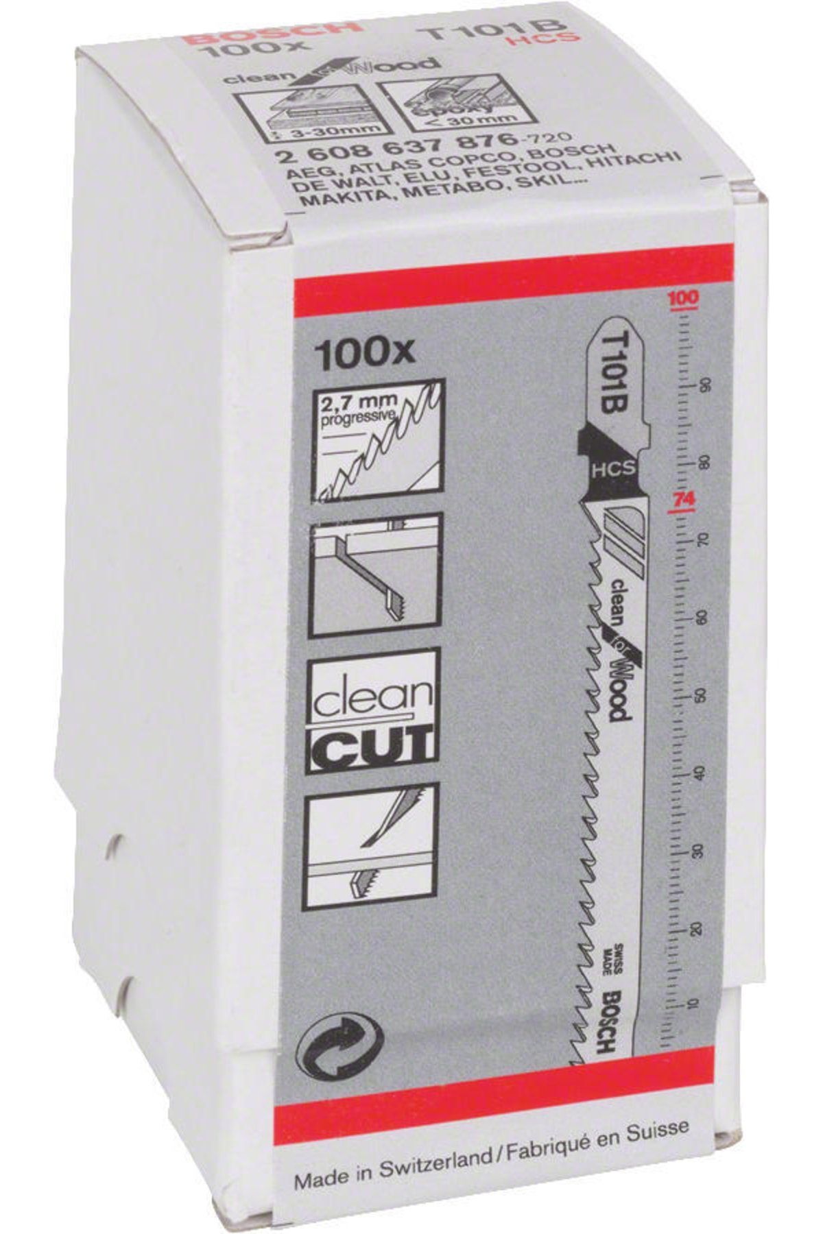 DEKUPAJ BIÇAĞI - T 101 B CLEAN FOR WOOD 100'LÜ