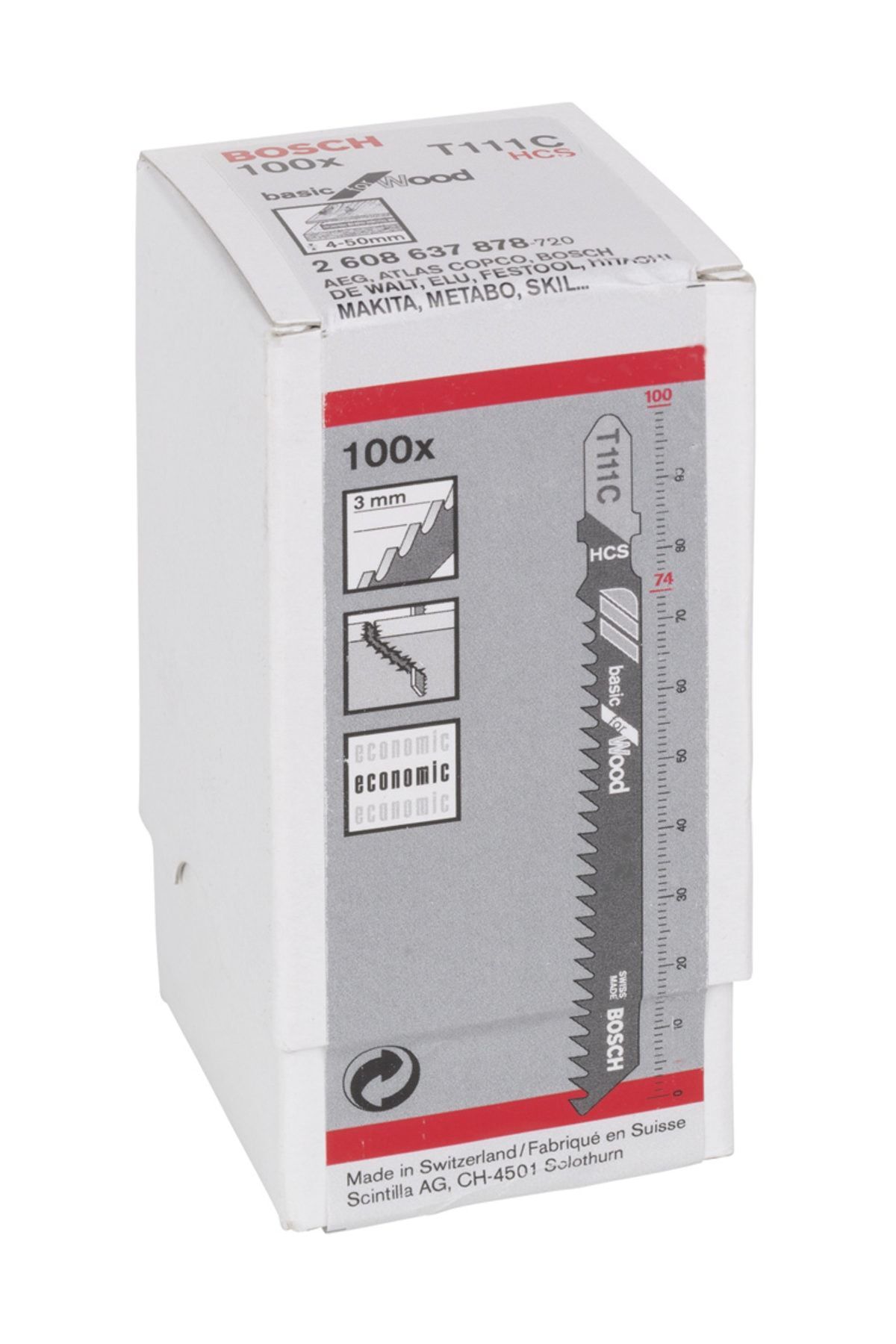 Bosch T 111 C Basic for Wood Dekupaj Testere Bıçağı (100'lü Paket) - 2608637878