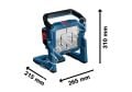 Bosch GLI 18V-5000 C Akülü Şantiye Lambası (Solo/Aküsüz - 5000 Lümen) - 06019P5100