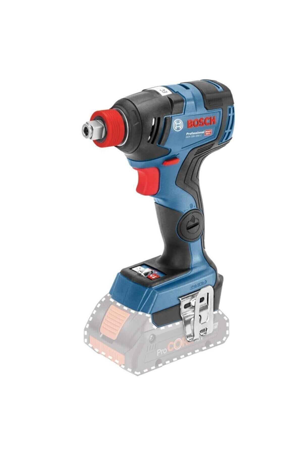 Bosch GDX 18V-200 C Akülü Darbeli Somun Sıkma Makinesi (18V - 200 Nm - 2'si 1 Arada Uç Girişi - Solo) - 06019G4204