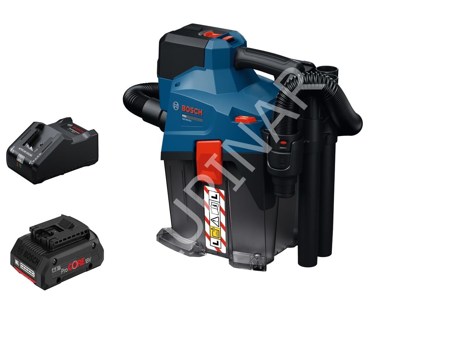 Bosch GAS 18V-6LS Akülü Islak/Kuru Süpürge Seti (1 x 4.0 Ah ProCORE18V Akü - 6 Litre) - 06019K2100-SET