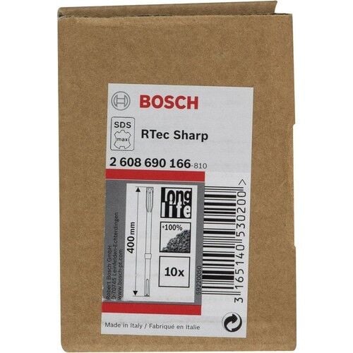 Bosch RTec Sharp SDS Max Yassı Keski (400 mm x 25 mm / 10 Adet) - 2608690166