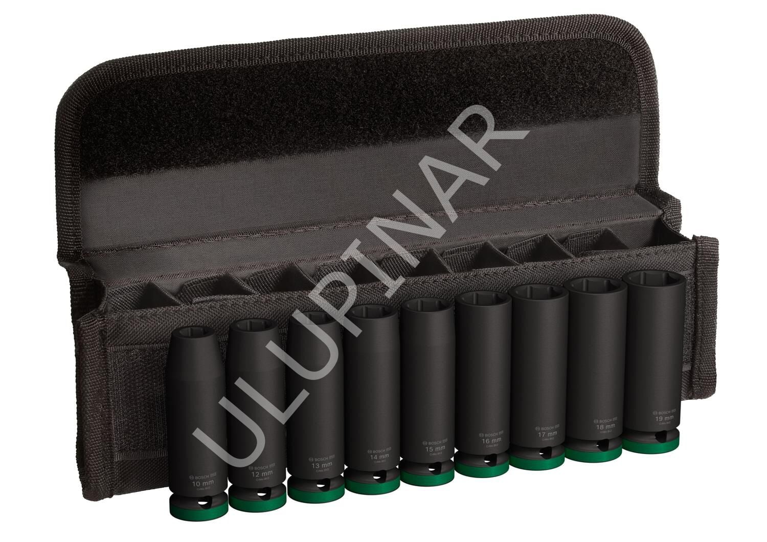 Bosch Darbeli Lokma Seti (1/2'' Sürücü - 10-19 mm Aralığı - 9 Parça - Standart Boy - Siyah Oksit Kaplama) - 2608003039