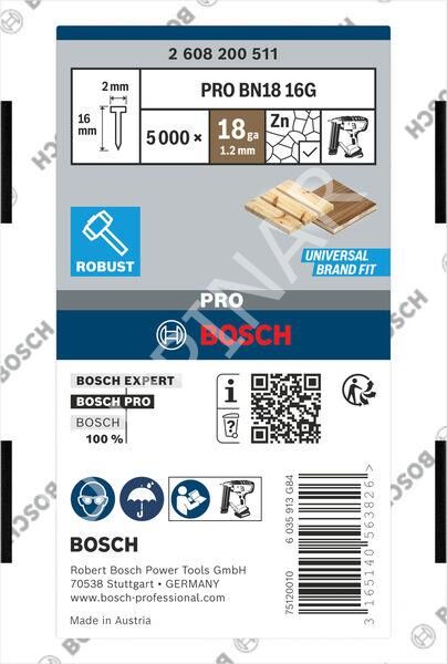 Bosch Havşa Başlı Çivi SK50 45mm 5000li GNH 18v-50