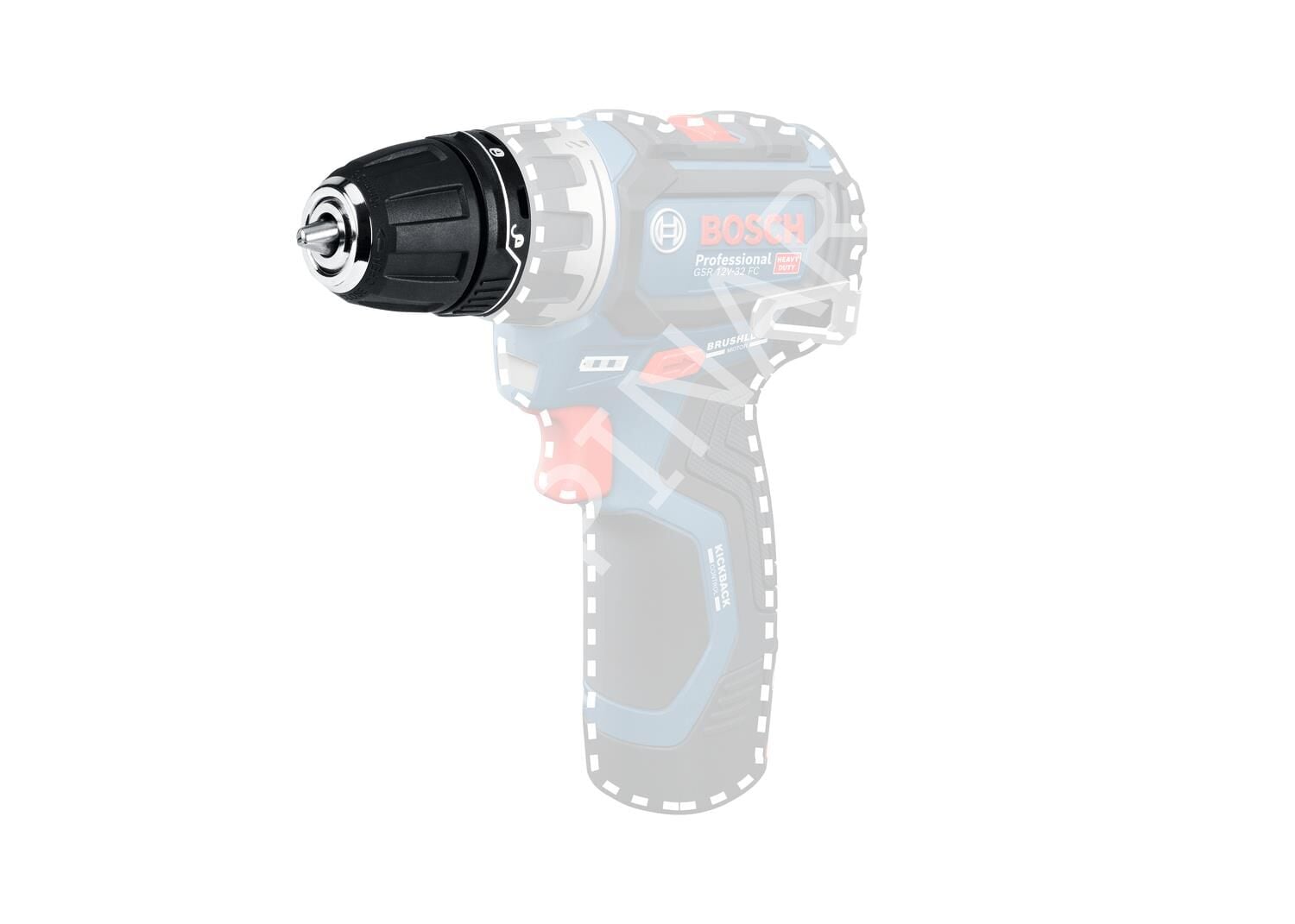 Bosch GFA 12-B Mandren Adaptörü (10 mm Anahtarsız Mandren - FlexiClick Bağlantı Sistemi - GSR 12V-15 FC / GSR 12V-35 FC Uyumluluğu) - 1600A00F5H