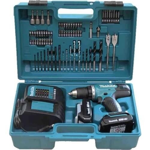 Makita DDF453SYX1 Akülü Delme ve Vidalama Makinesi (18V - 1 x 1.5 Ah Akü ve 74 Parça Aksesuar Seti) - DDF453SYX1