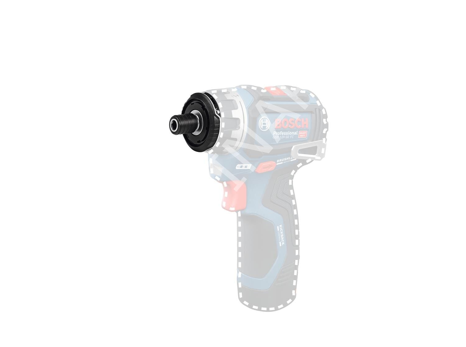 Bosch GFA 12-X Adaptör (Hex Uç Tutucu - Kilitleme Fonksiyonlu - FlexiClick Bağlantı Sistemi - GSR 12V-15 FC / GSR 12V-35 FC Uyumluluğu) - 1600A00F5J