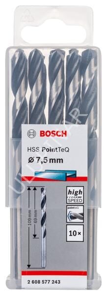 Bosch HSSPointTeQ Metal Matkap Ucu 7.5 MM 10''lu