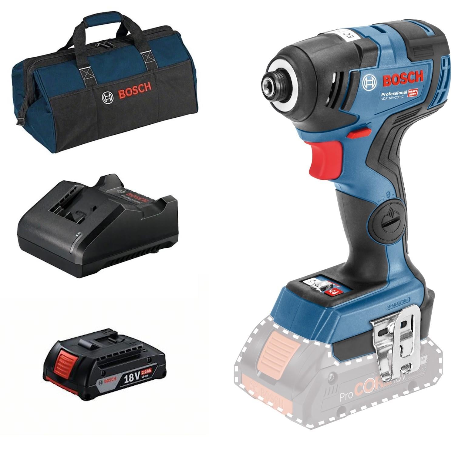 Bosch GDR 18V-200 C 1x2.0Ah Çift Akülü Akülü Somun Sıkma