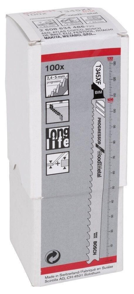 Bosch T 345 XF Progressor for Wood and Metal Dekupaj Testere Bıçağı (100’lü Paket) - 2608634486