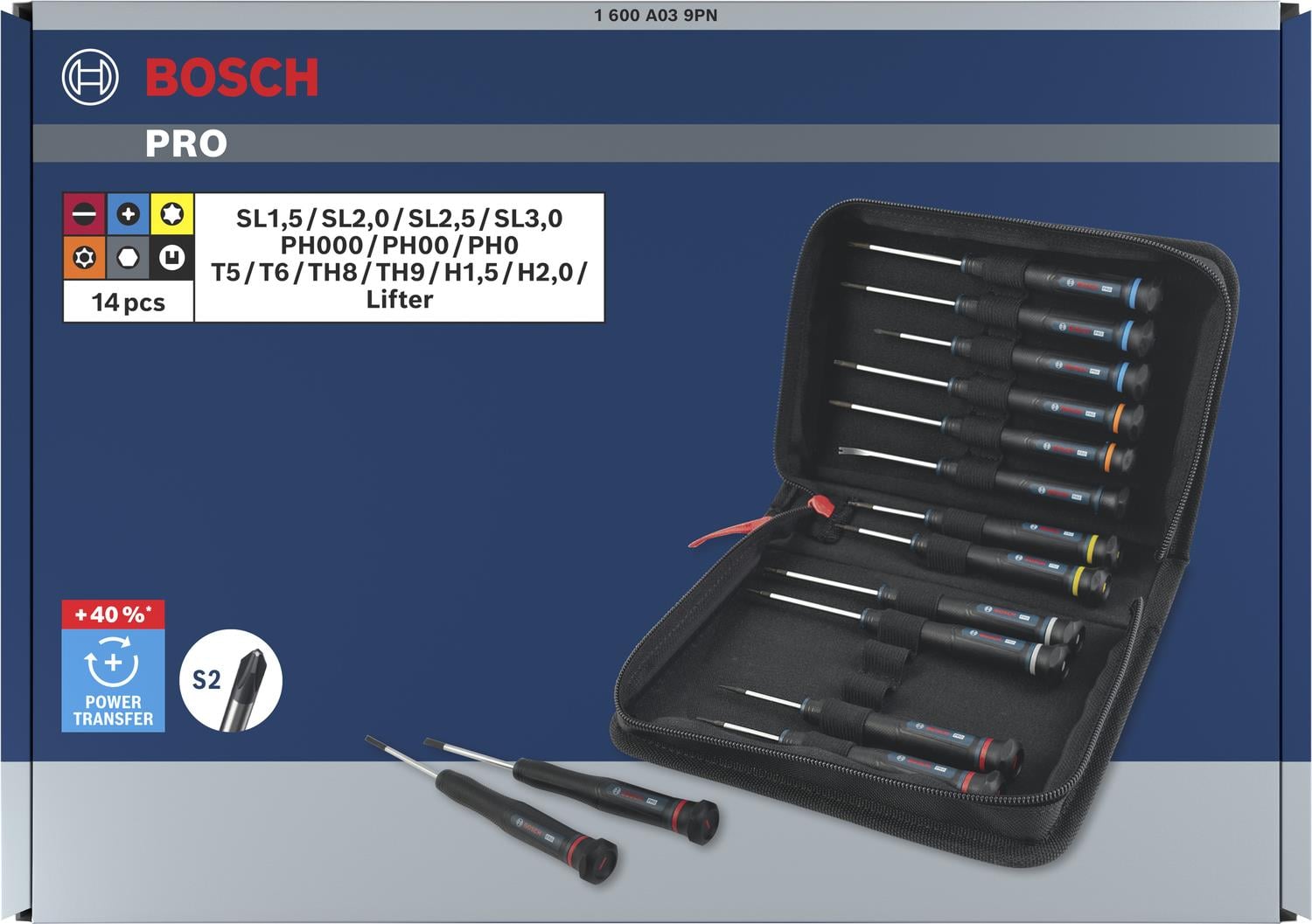 Bosch Hassas Uçlu Tornavida PH/SL/TX/TH/H 14 Parça
