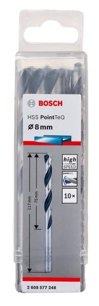 Bosch HSSPointTeQ Metal Matkap Ucu 8.0 mm 10''lu