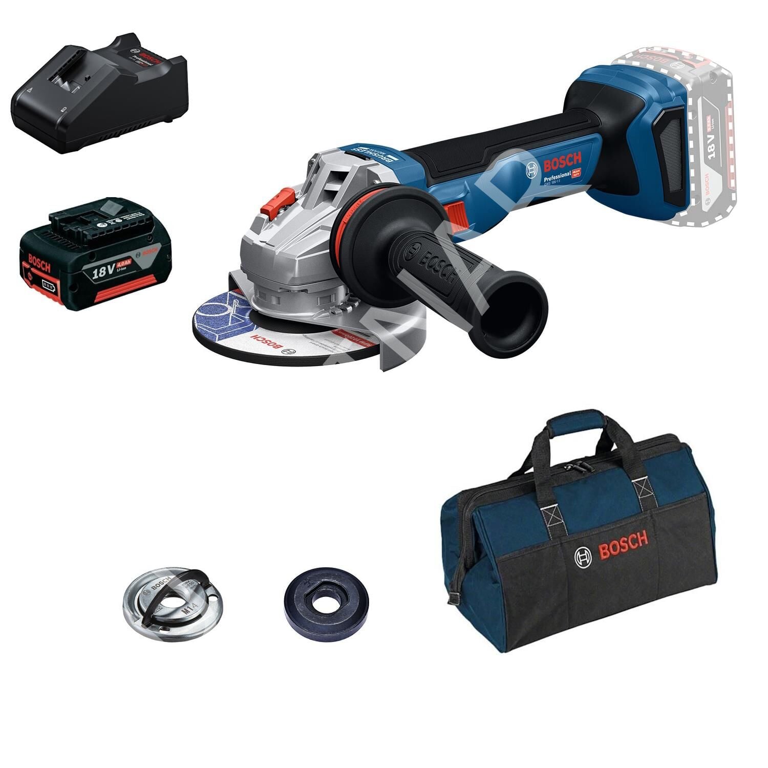 Bosch GWS 18V-11 1x4.0Ah Tek Akülü Taşlama