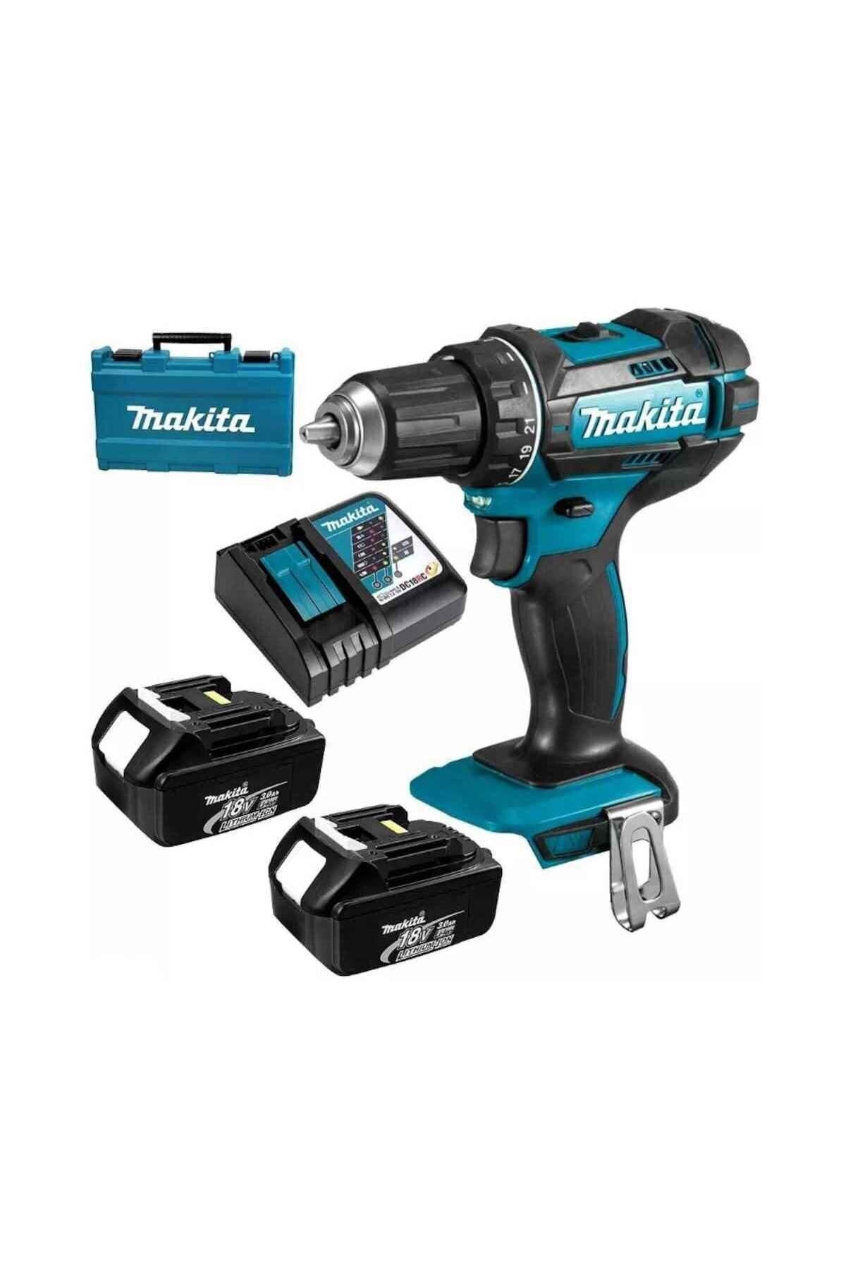 Makita DDF482RFE Akülü Delme ve Vidalama Makinesi (18V - 2 x 3.0 Ah Akü / 62 Nm Tork Kapasitesi) - DDF482RFE