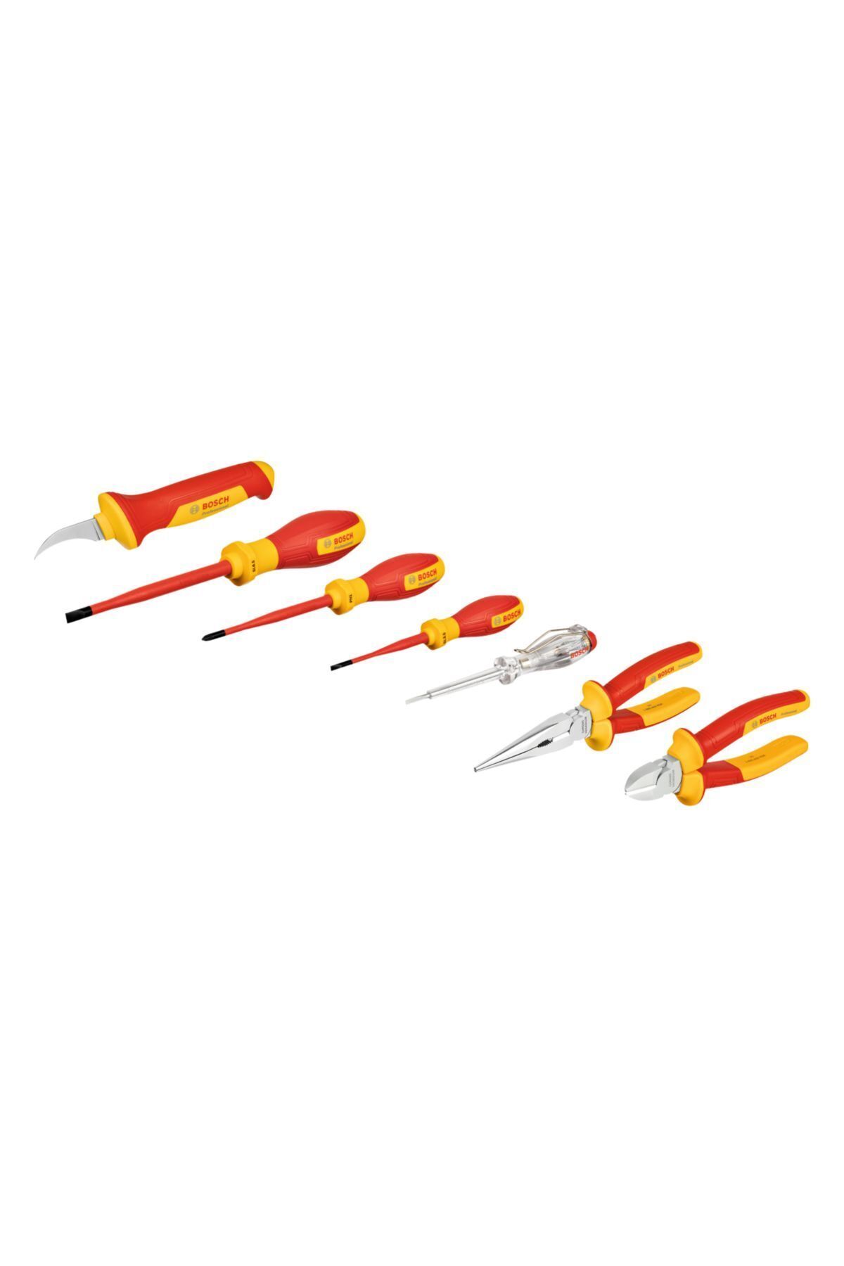 Bosch VDE İzoleli El Aleti Seti (7 Parça - 1000V Korumalı) - 1600A02NG3