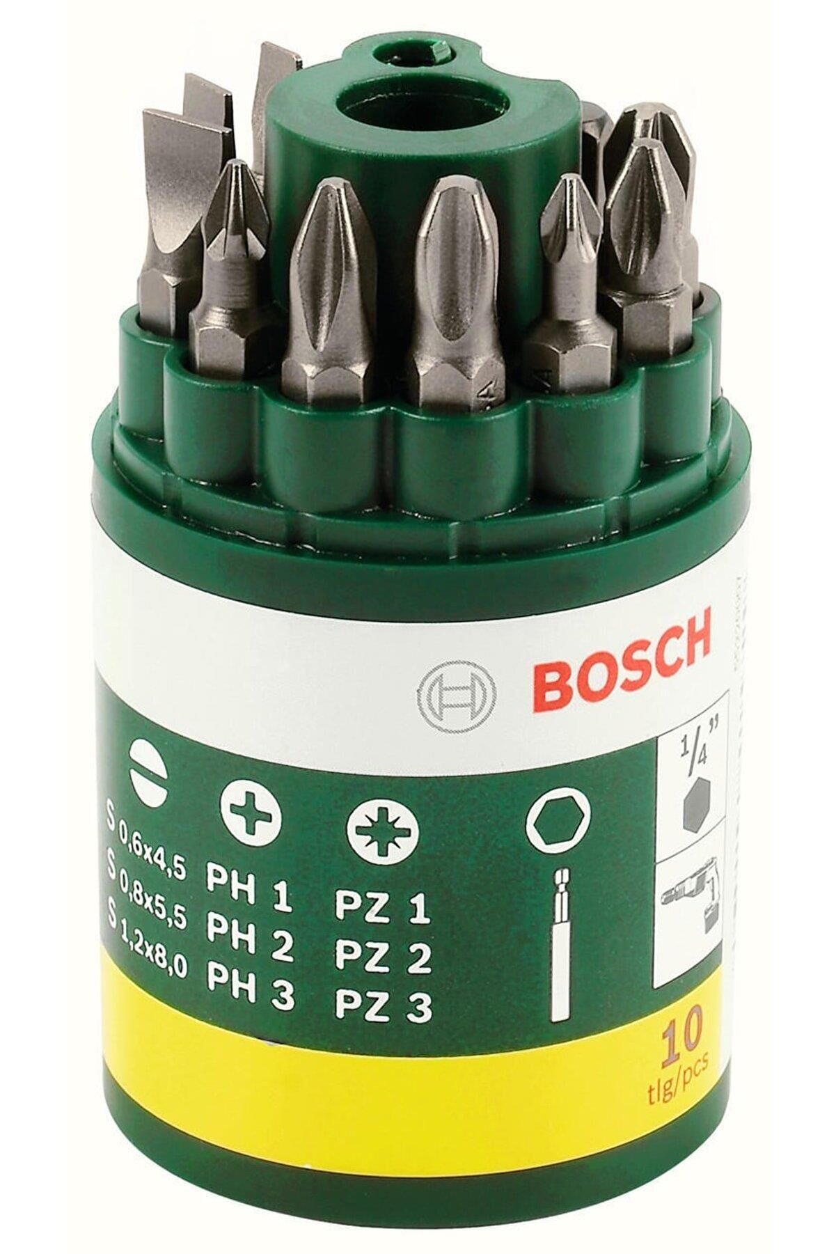 Bosch Vidalama Ucu Seti (10 Parça / PH - PZ - S) - 2607019454