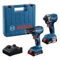 Bosch GDR 18V-215 + GSR 185-LI 2x2.0Ah 2li Set