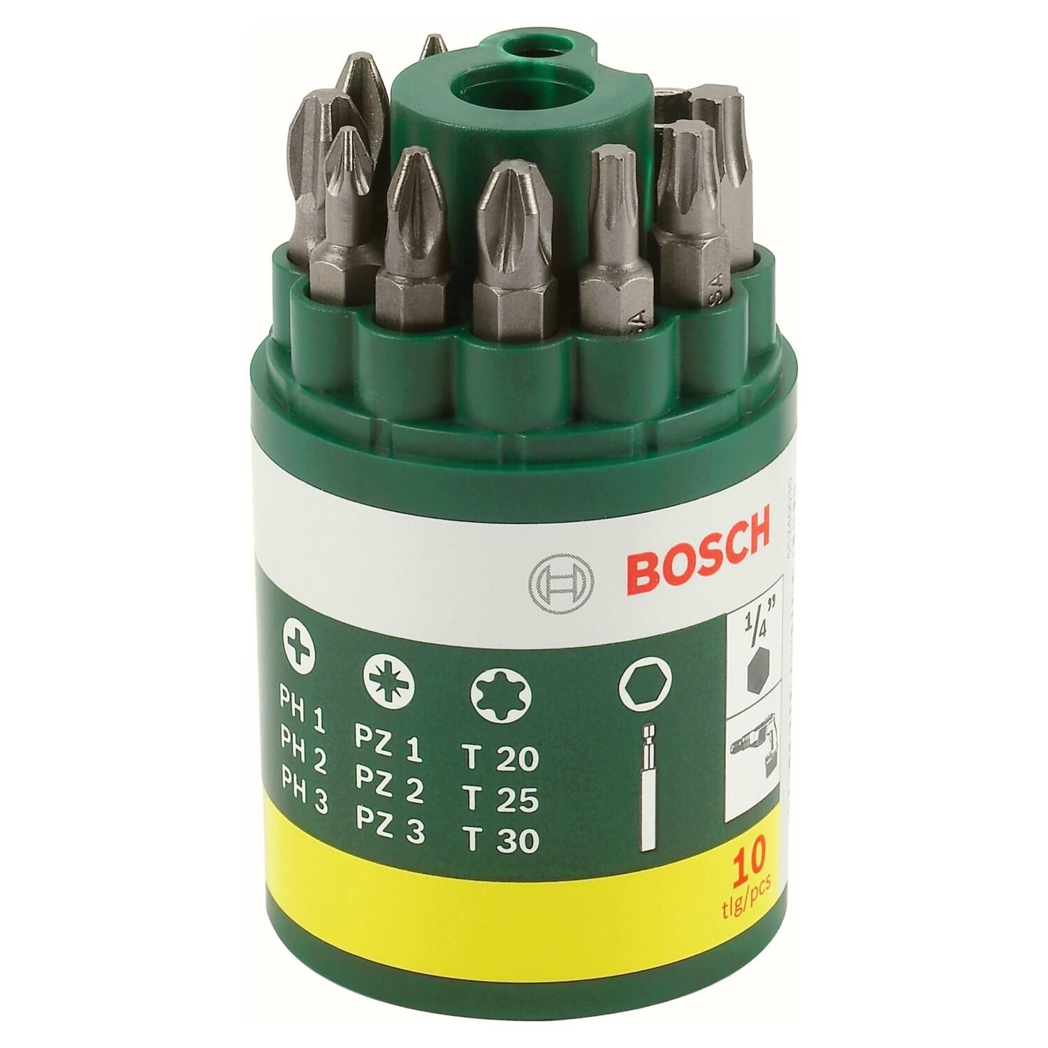 Bosch Vidalama Ucu Seti (10 Parça / PH - PZ - T) - 2607019452