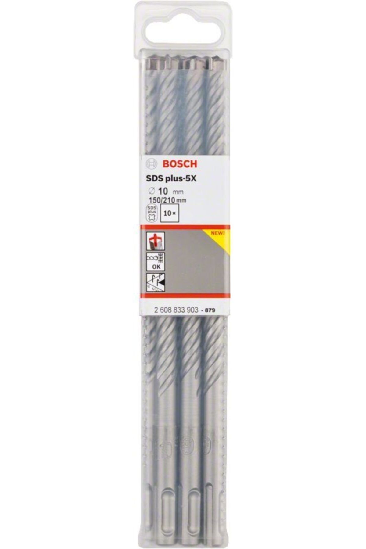 Bosch SDS Plus-5X 10*210 mm 10'lu Paket