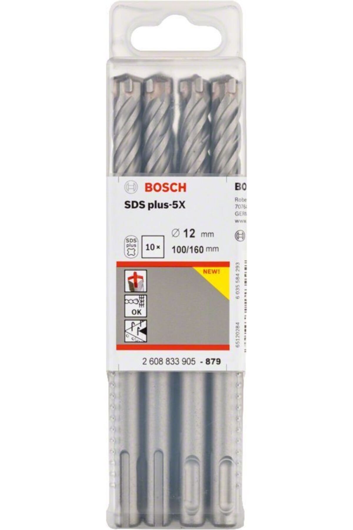 Bosch SDS Plus-5X 12*160 mm 10'lu Paket