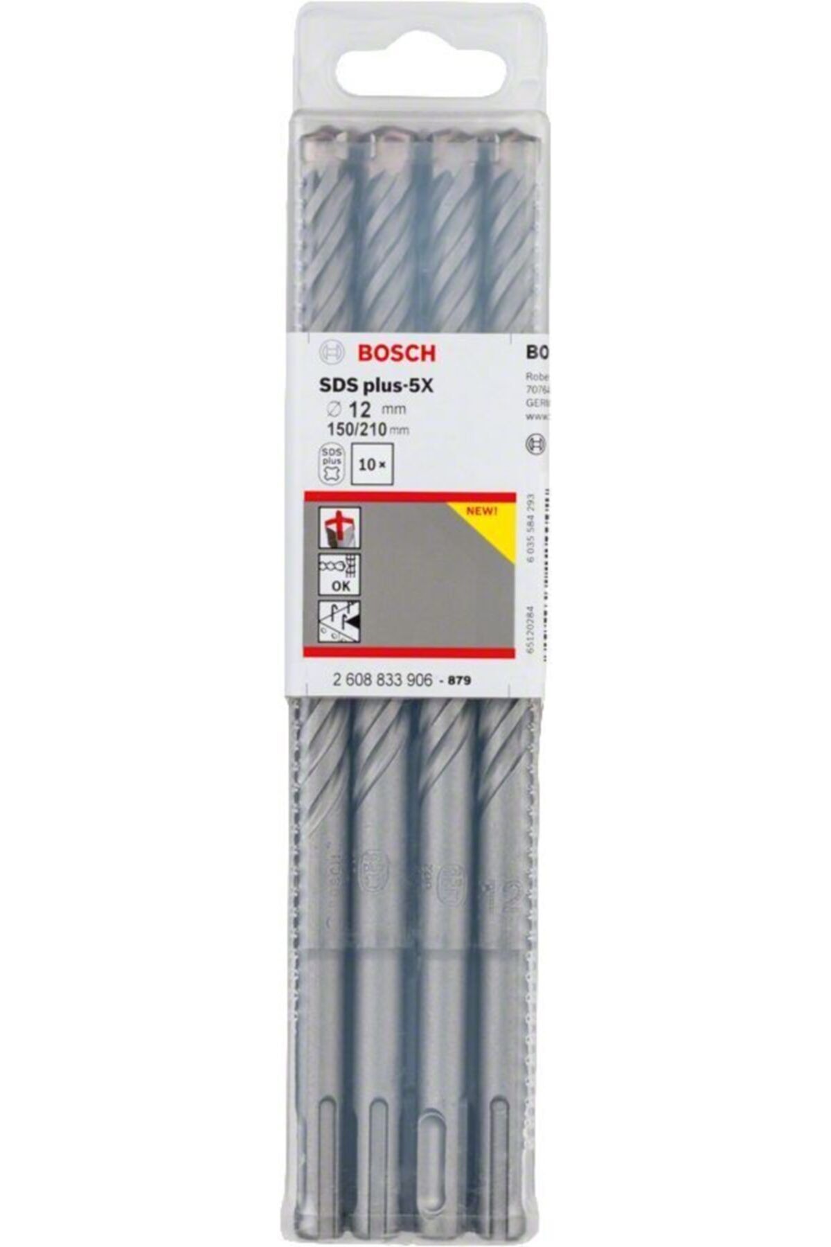 Bosch SDS Plus-5X 12*210 mm 10'lu Paket