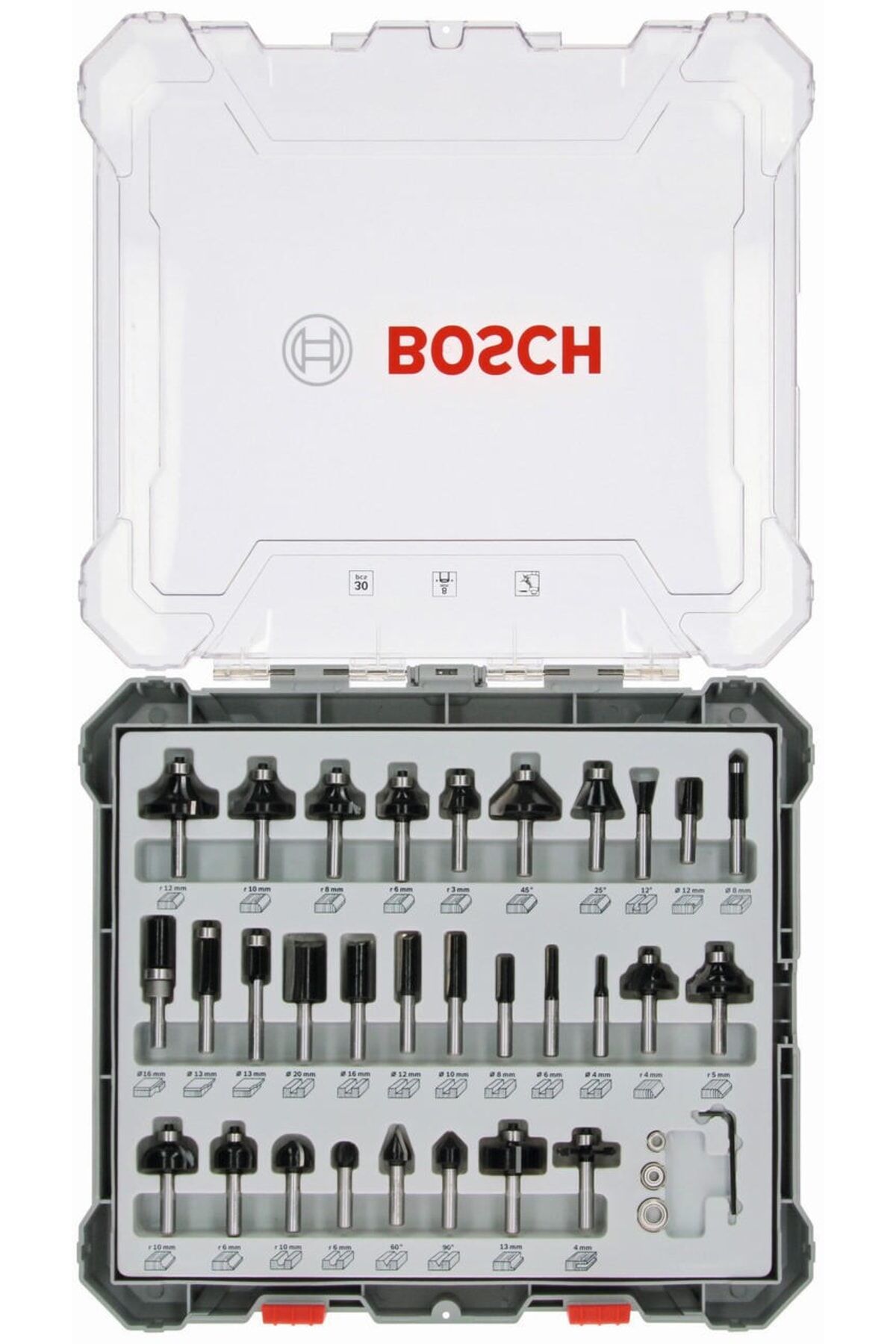 Bosch Pro Freze Ucu Seti (30 Parça - 8 mm Şaftlı) - 2607017475