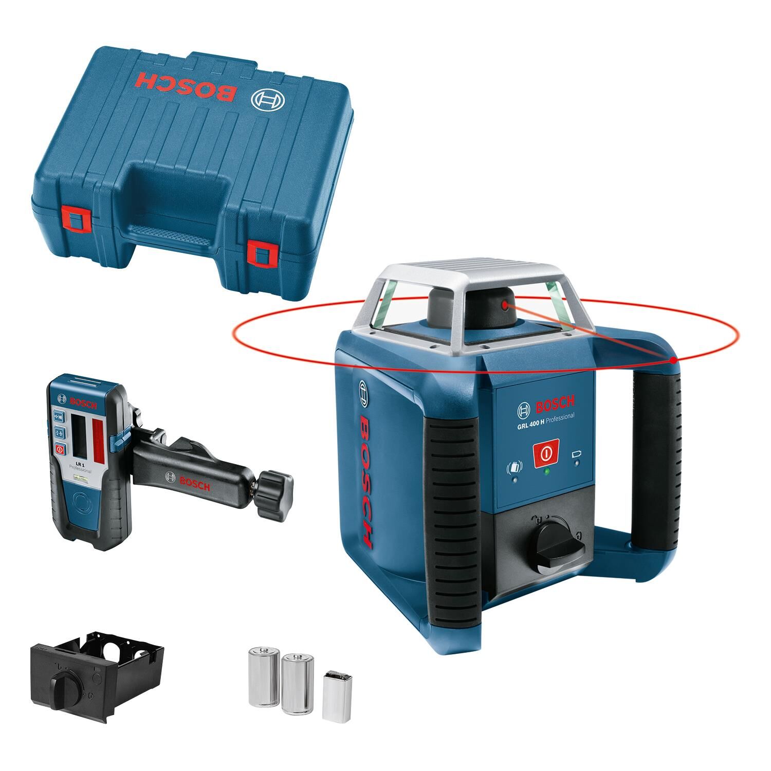 Bosch GRL 400 H Rotasyon Lazeri Seti (LR 1 Alıcı / 400 Metre Menzil) - 0601061800
