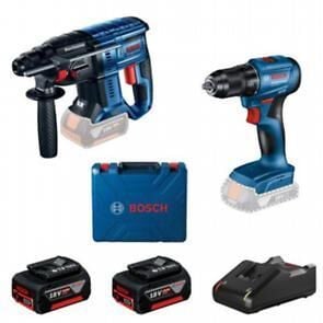 Bosch GBH 180-LI Kırıcı Delici + GSR 185-LI Darbesiz Matkap Seti (2 x 4.0 Ah Akü / GAL 18V-40 / Karton Kutu) - 0615990N20