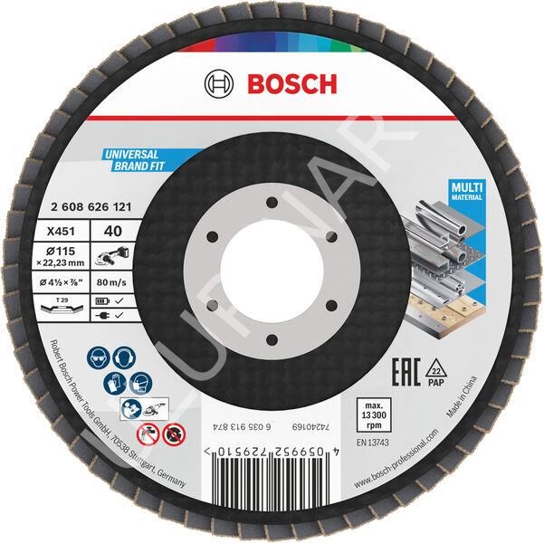 Bosch x451 Flap Disk 40K 115mm 60ad