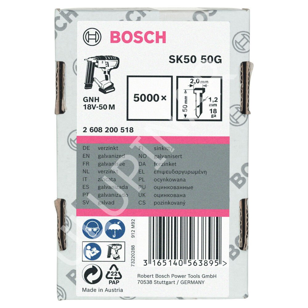 Bosch Havşa Başlı Çivi SK50 50mm 5000li GNH 18V-50