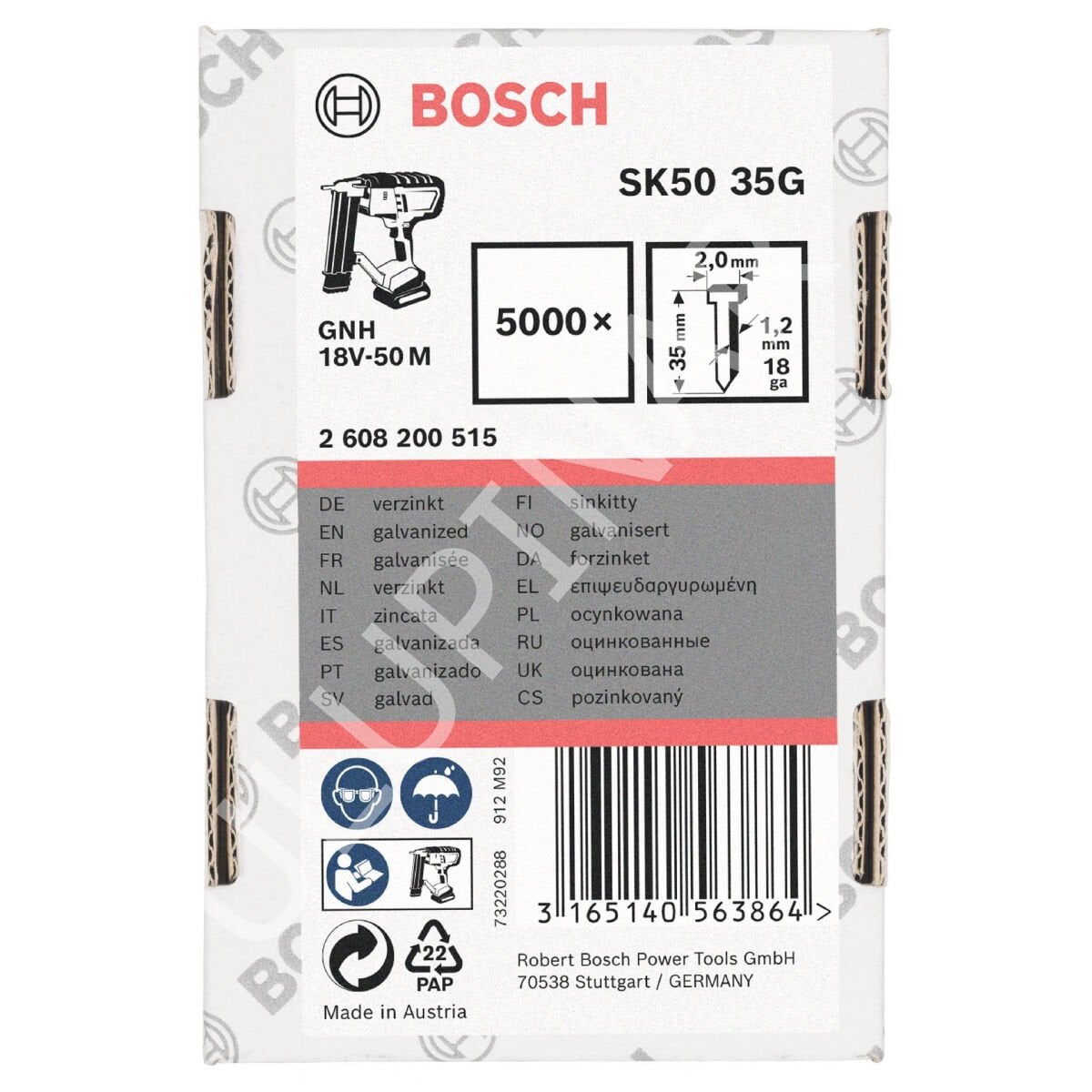 Bosch Havşa Başlı Çivi SK50 35mm 5000li GNH 18V-50