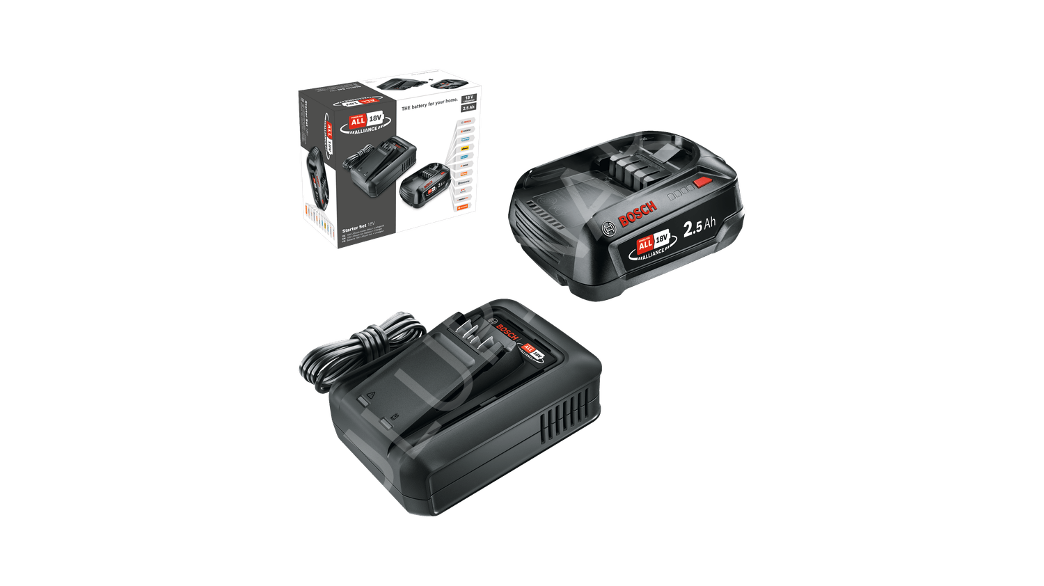 Bosch 18V Başlangıç Seti (1x2.5 Ah Akü + AL 18V-44 Şarj Cihazı) - 1600A031T4