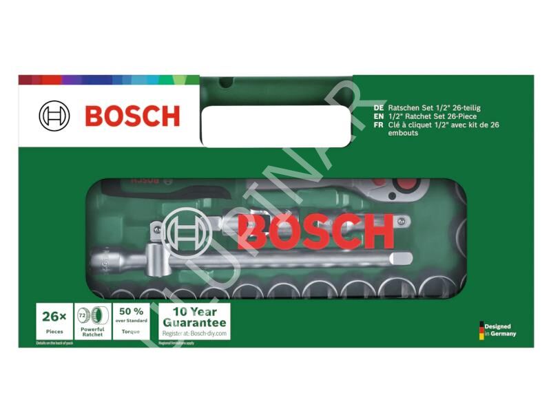 Bosch 1/2 Cırcırlı Somun Sıkma 26 Parça