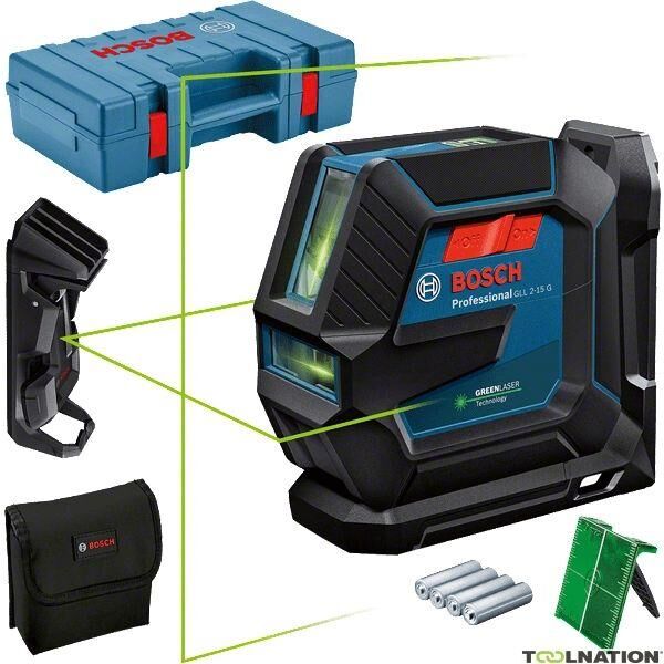Bosch GLL 2-15 G Çapraz Çizgi Lazeri (LB 10 Braket Dahil) - 0601063W02