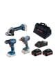 Bosch 3'lü Akülü Set (GSR 185-LI + GDX 180-LI + GWS 180-LI + 2x4.0Ah + Çanta) - 0615990N3P