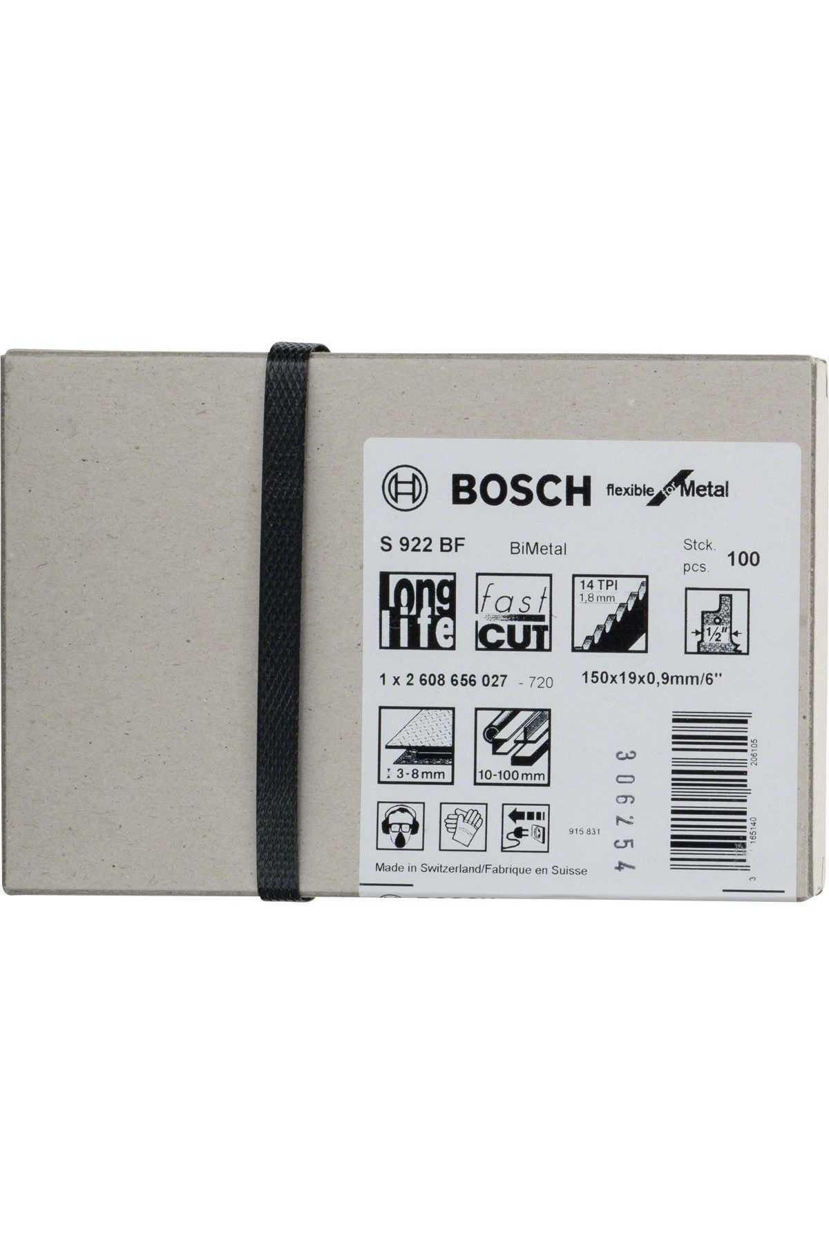 Bosch S 922 BF Flexible for Metal Panter Testere Bıçağı (100'lü Ekonomik Paket) - 2608656027