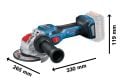 Bosch GWX 18V-15 SC X-Lock Procore 2x8,0Ah Taşlama Makinesi