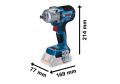 Bosch GDS 18V-450 PC Akülü Darbeli Somun Sıkma Makinesi (18V - 450 Nm - 1/2'' - Solo/Aküsüz) - 06019K4101