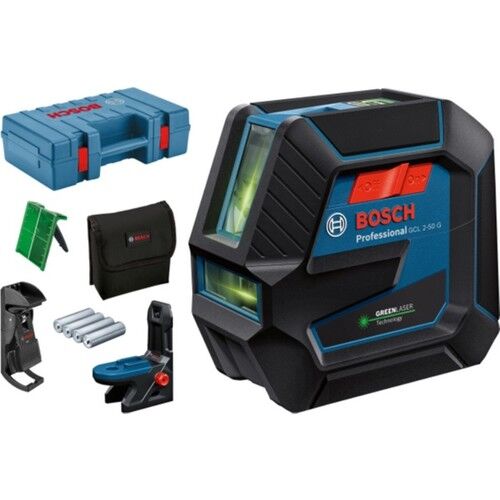 Bosch GCL 2-50 G Green Laser Hizalama ve RM 10 Döner Montaj Platformu (Yeşil Lazer - Taşıma Çantalı) - 0601066M02