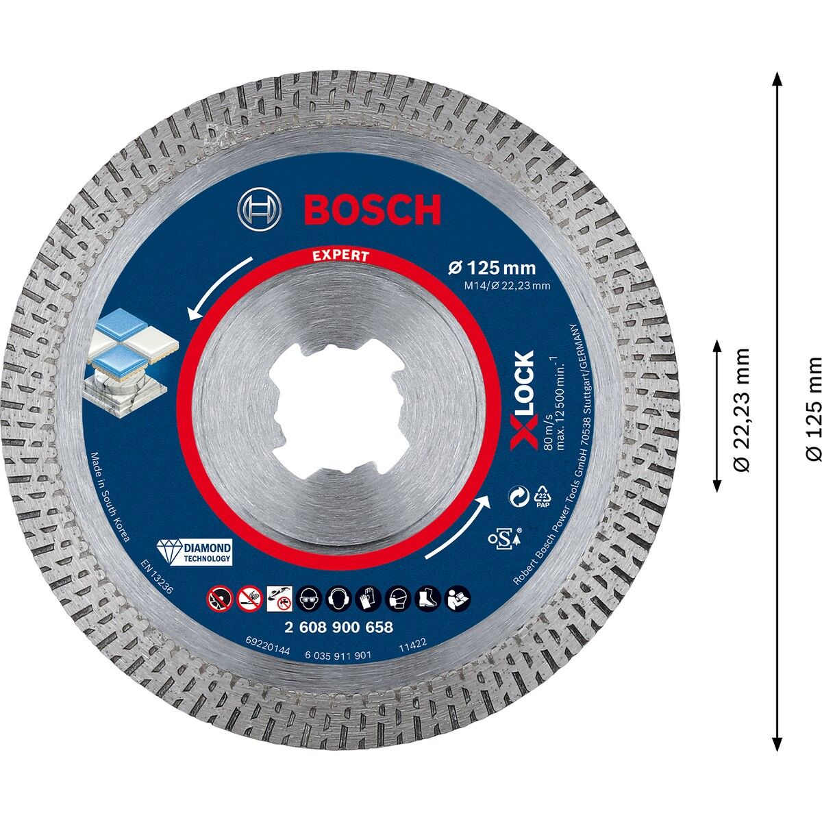 EXP X-LOCK Elmas Kesme Disk BFHaCeramic 125mm